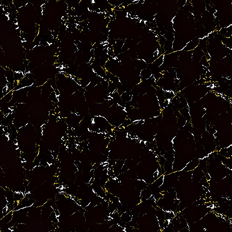 Pellicola di trasferimento in PET con decorazione per armadio da cucina in cristallo nero dorato