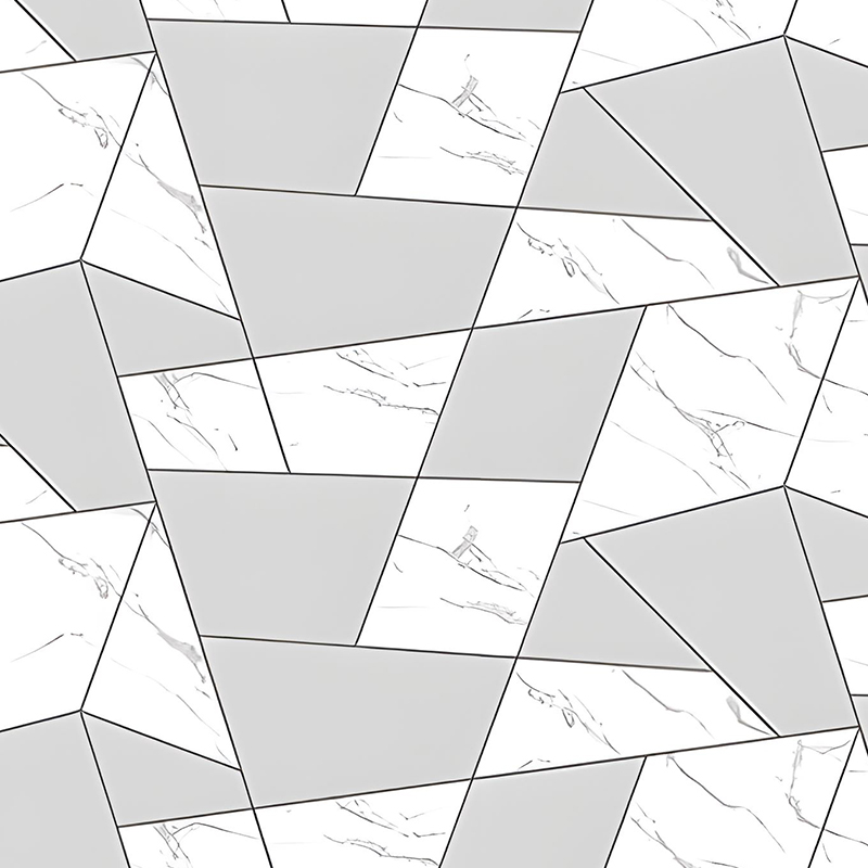Pellicola di trasferimento in PET con decorazione geometrica dorata per la decorazione della parete del soggiorno