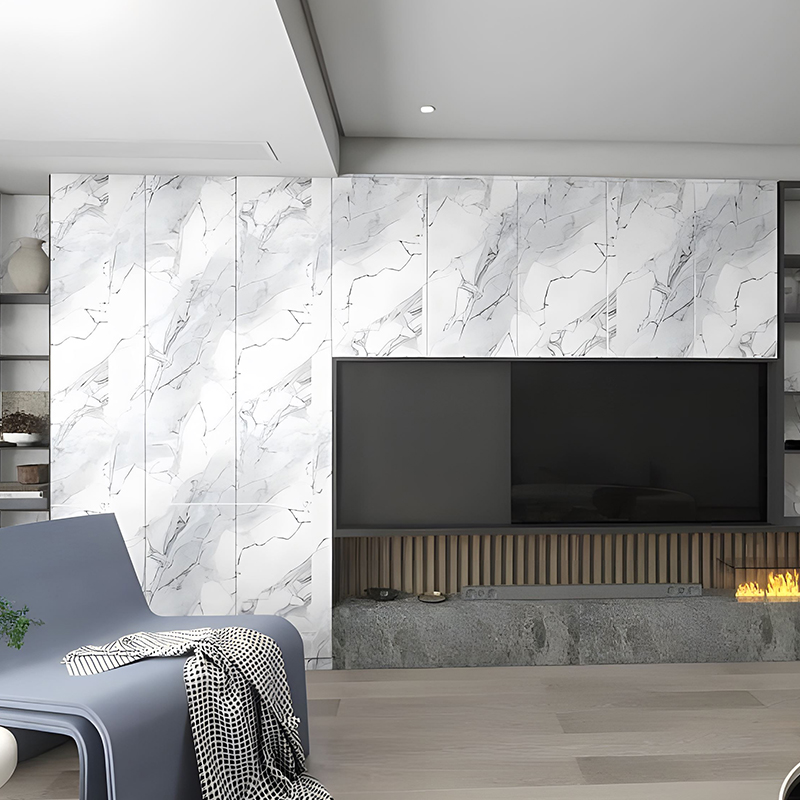 Pellicola di trasferimento in PET con decorazione murale per sfondo dorato Cloud Rock Apartment