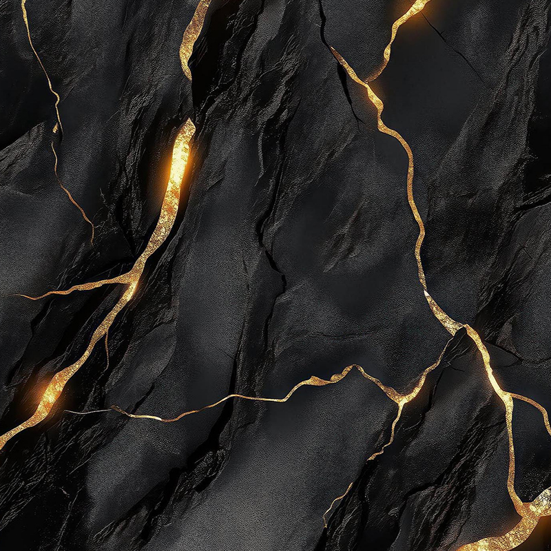 Pellicola di trasferimento 3D decorativa da parete in oro nero