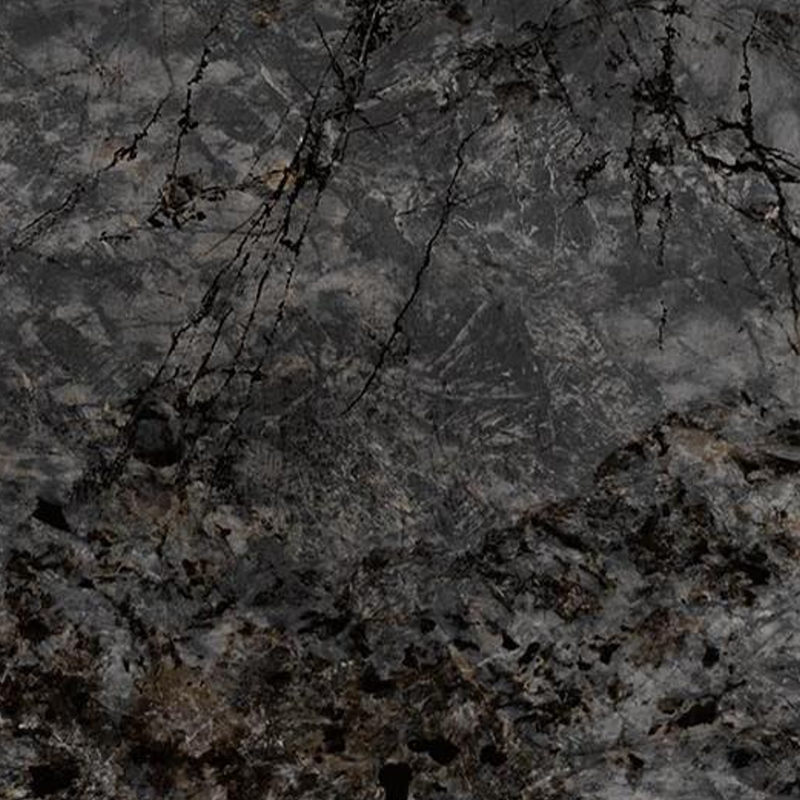 Pellicola di trasferimento 3D per decorazioni per armadietti per ingresso con venature di pietra grigio-nera