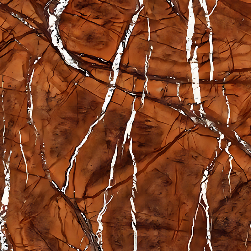 Pellicola per trasferimento di calore in PET con decorazione per il backsplash del bagno, marrone foresta pluviale