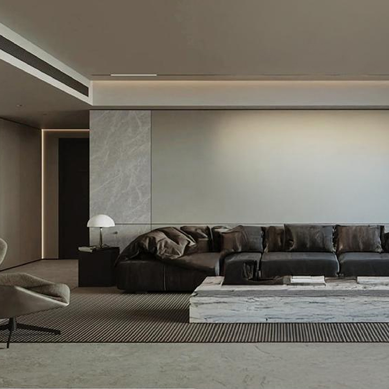 Pellicola decorativa per trasferimento di calore per sfondo TV a prova d'umidità Morgan Grey